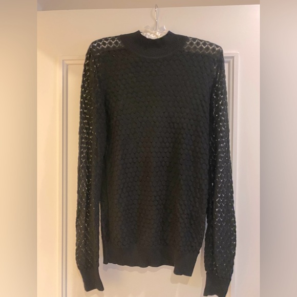 Pcmarie Ss O Neck Split Knit Black